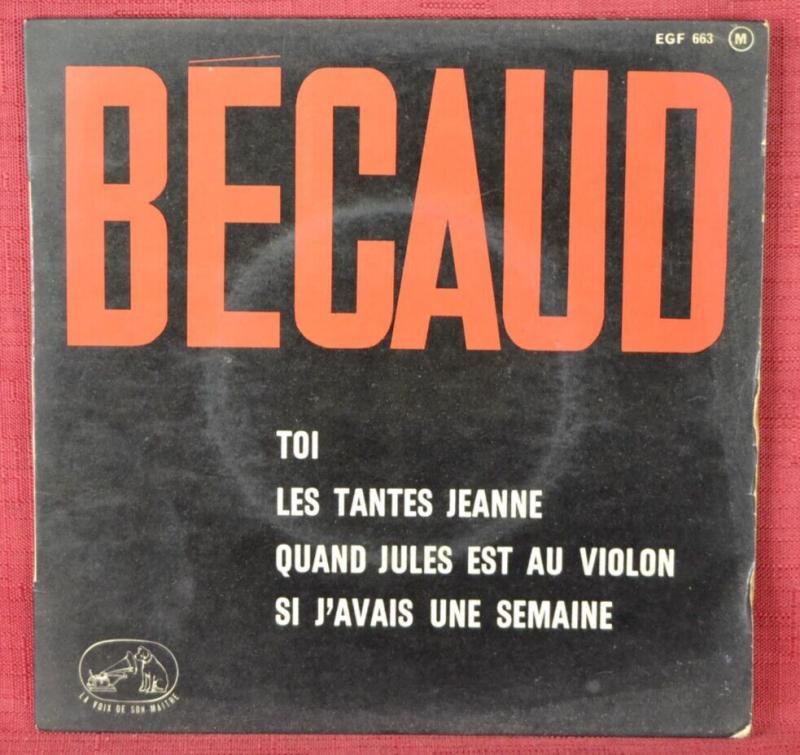 Du Tanten, Jeanne Becaud – 45 U/min Vinyl-Schallplatte