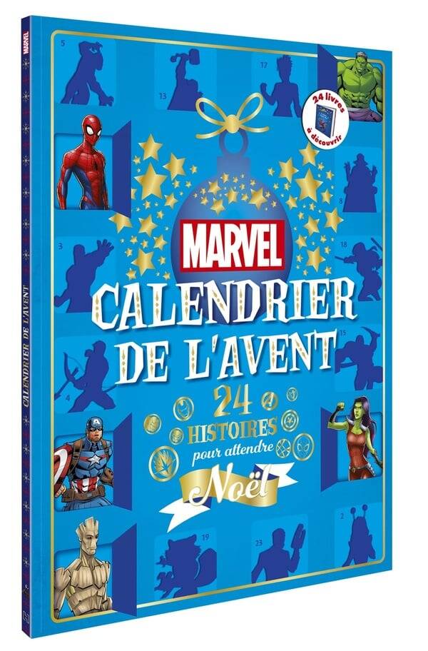 Calendrier de l'avent : 24 histoires pour attendre Noël Marvel- livre