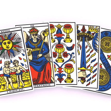 Jeu de cartes 78 Cartes Ancien Tarot de Marseille Dusserre – Cartamundi, tarot divinatoire traditionnel - jeu de société