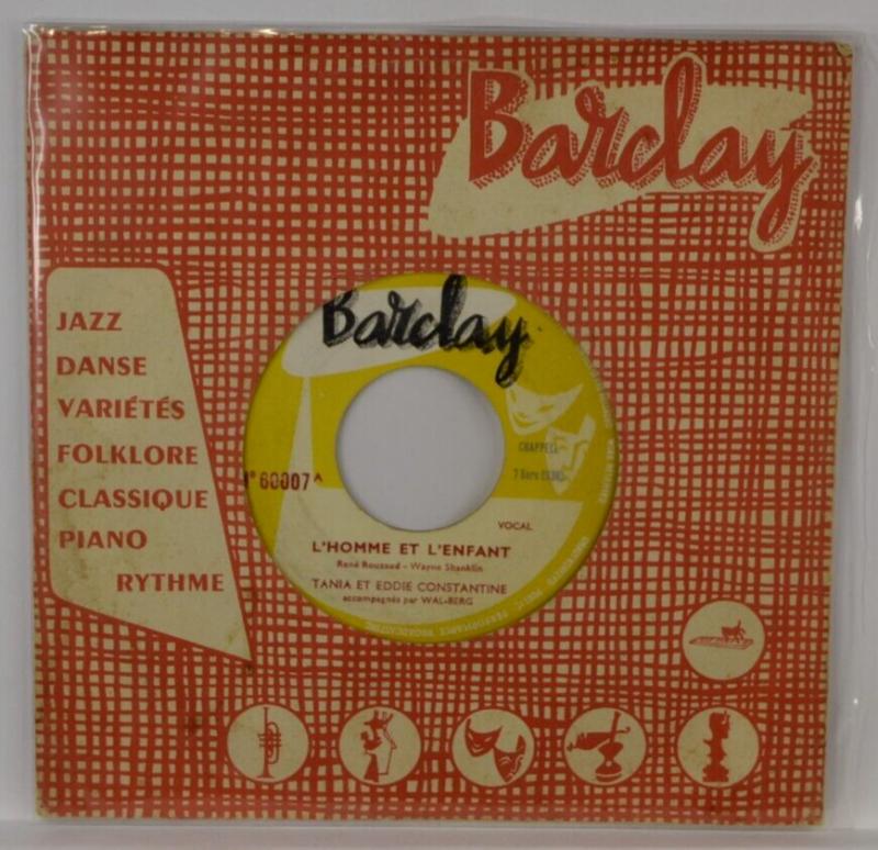 Der Mann und das Kind Tania und Eddie Constantine - 45 U/min Vinyl-Schallplatte