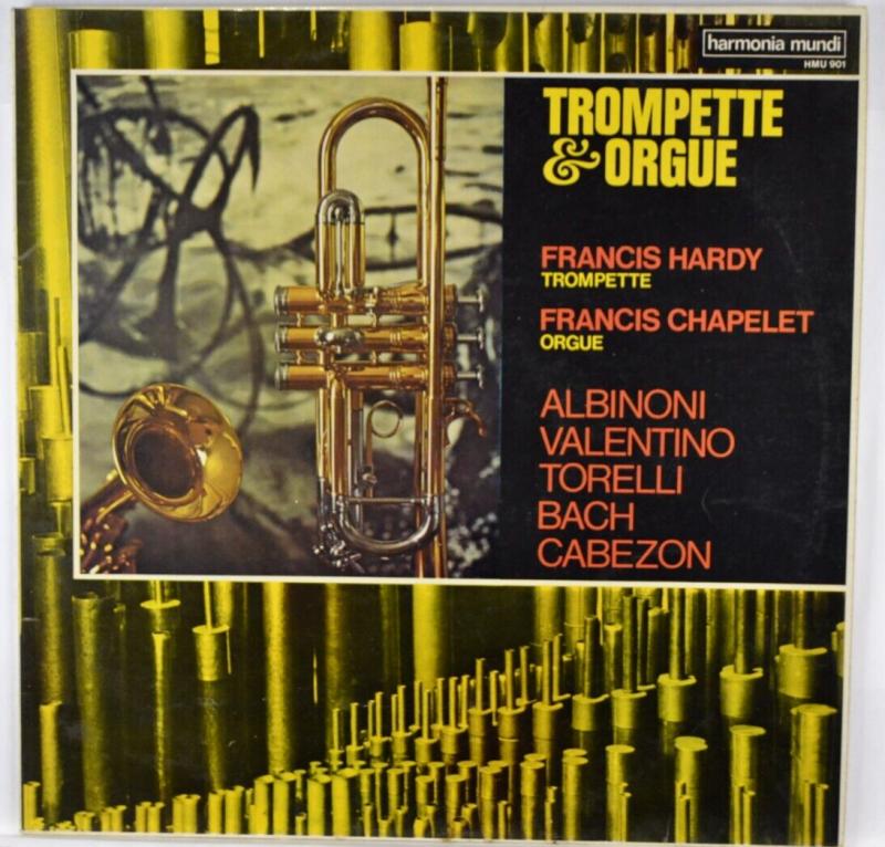 trompette et orgue francis hardy francis chapelet - disque vinyle 33 tours