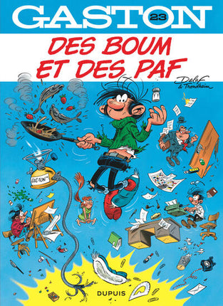Gaston Lagaffe Tome 23 – Des boum et des paf de Trondheim et Delaf : bande dessinée humoristique, gaffes et inventions catastrophiques - Livre BD