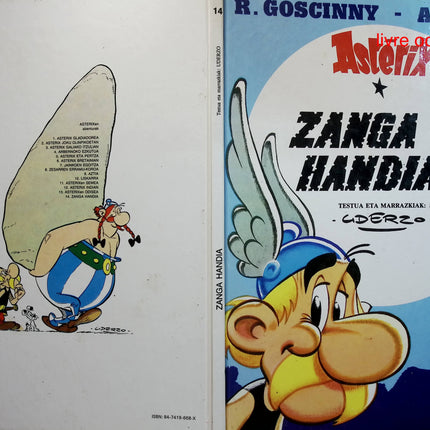 Asterix Zanga Handia - édition originale - Goscinny, Uderzo - livre en Basque