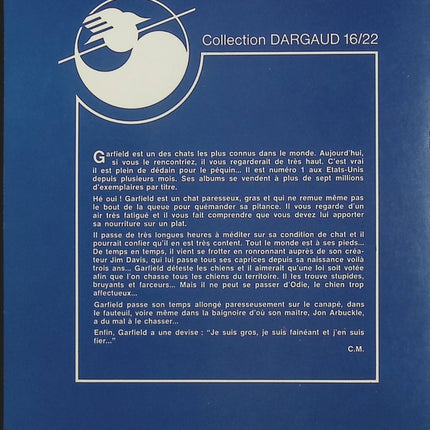 Garfield – Je suis un gros chat – Jim Davis – Collection Dargaud 16-22 – BD humour - Livre BD