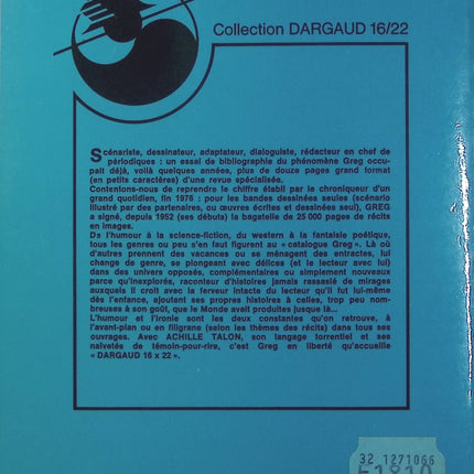 Achille Talon et le mystère de l’homme à deux têtes – Greg – Collection Dargaud 16-22 – BD humour - Livre BD
