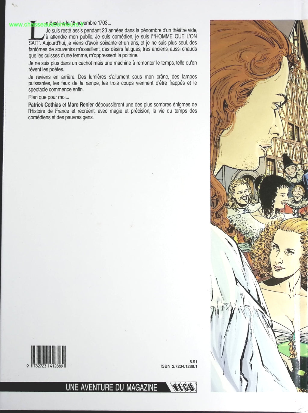 Le Temps Des Comédiens tome 1 - Le Masque de fer - Marc-Rénier, Patrick Cothias - livre BD