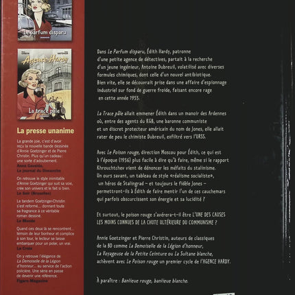 Agence Hardy Tome 3 Le Poison Rouge – Pierre Christin, Annie Goetzinger – BD polar et enquête - Livre BD