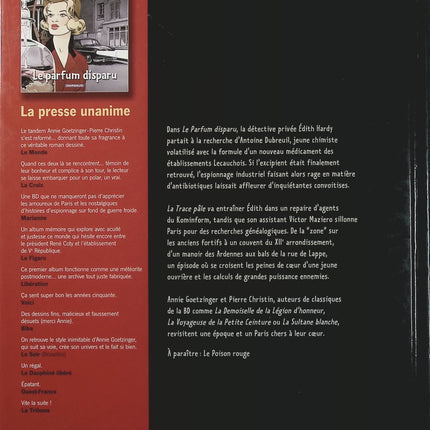 Agence Hardy Tome 2 La Trace Pâle – Pierre Christin, Annie Goetzinger – BD polar, enquête et aventure - Livre BD