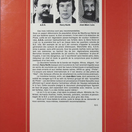Les Enquêtes de l’inspecteur Beaugat – A.D.G., Loro, Harry North – Collection Pilote - Livre BD