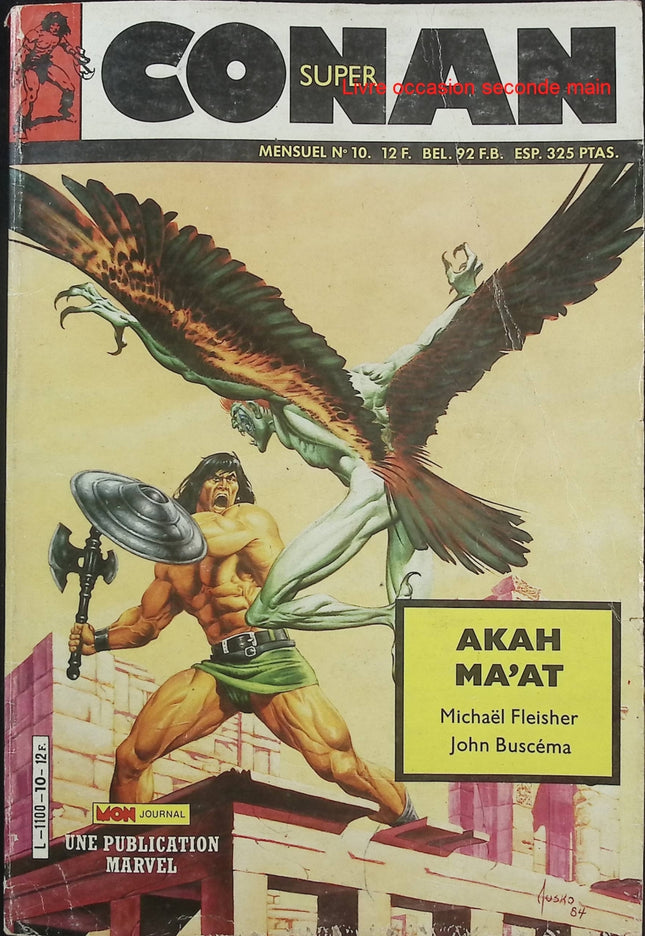 Super Conan N°10 – Mon Journal – Publication Marvel – Comics Conan vintage d’occasion - Livre BD