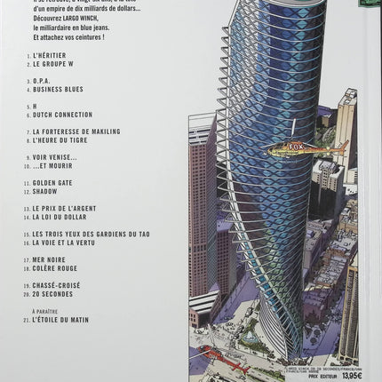Largo Winch Tome 20 – 20 secondes – Jean Van Hamme, Philippe Francq – BD aventure, action et thriller financier - Livre BD