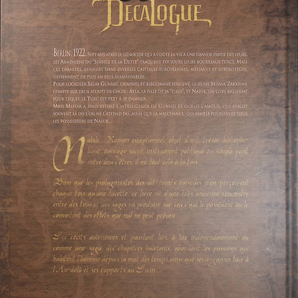 Le Décalogue Tome 5 – Le Vengeur – Frank Giroud, Rocco – BD historique, aventure, mystère et suspense autour du Décalogue - Livre BD