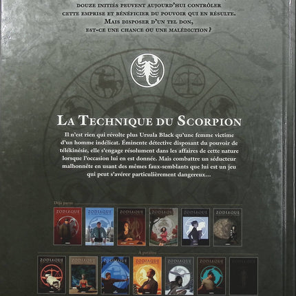 Zodiaque Tome 8 – La Technique du Scorpion – Corbeyran, Defali – BD thriller ésotérique et fantastique - Livre BD