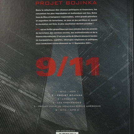 9/11 Tome 2 Projet Bojinka – Eric Corbeyran, Jean-Claude Bartoll, Jef – BD thriller géopolitique, terrorisme et complot - Livre BD