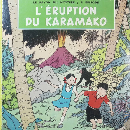 Les Aventures de Jo, Zette et Jocko Tome 4 – Le Rayon du mystère, Tome 2 : L'Éruption du Karamako – Hergé – Bande dessinée d'aventure, exploration, science-fiction et mystères - Livre BD