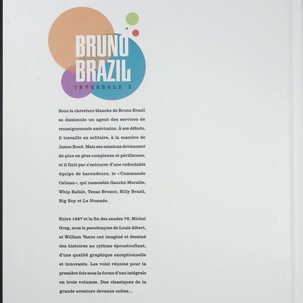 Intégrale Bruno Brazil Tome 3 – Greg et Vance, BD d’espionnage et d’action, aventures d’un agent spécial et missions à haut risque - Livre BD