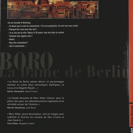 Les Aventures de Boro Reporter Photographe Tome 3 La Dame de Berlin – Dan Franck, BD historique et aventure sur fond de Seconde Guerre mondiale - Livre BD