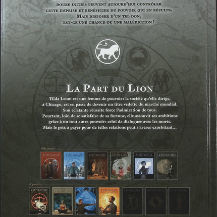Zodiaque Tome 5 – La Part du Lion – Éric Corbeyran – BD fantastique et ésotérique - Livre BD