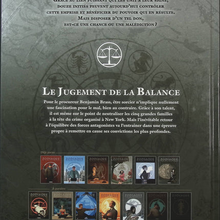 Zodiaque Tome 7 – Le Jugement de la Balance – Corbeyran et Ullcer – BD fantastique et polar - Livre BD