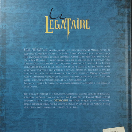 Le Légataire Tome 4 – Le Cardinal – Frank Giroud, Joseph Béhé, Camille Meyer – BD ésotérique - Livre BD