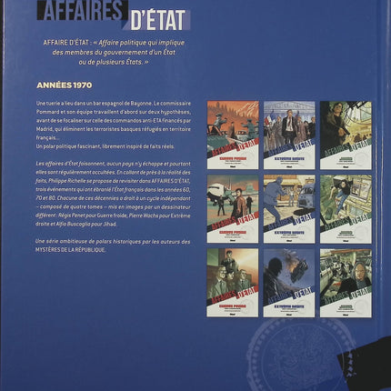 Affaires d'État – Extrême Droite Tome 3 – Commando Noir – Philippe Richelle, Pierre Wachs – Bande dessinée thriller politique, espionnage et complots - Livre BD