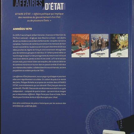Affaires d'État – Extrême Droite Tome 1 – Un homme encombrant – Philippe Richelle, Pierre Wachs – Bande dessinée politique et thriller d'espionnage - Livre BD