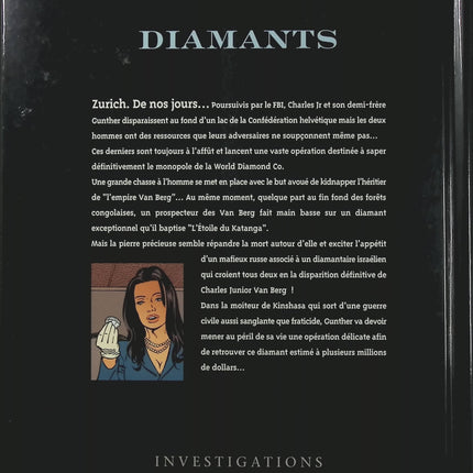 Diamants Tome 3 – L’Étoile du Katanga – Agnès Barrat, Jean-Claude Bartoll et Bernard Köllé – BD thriller sur les diamants, l’Afrique et les enjeux géopolitiques - Livre BD