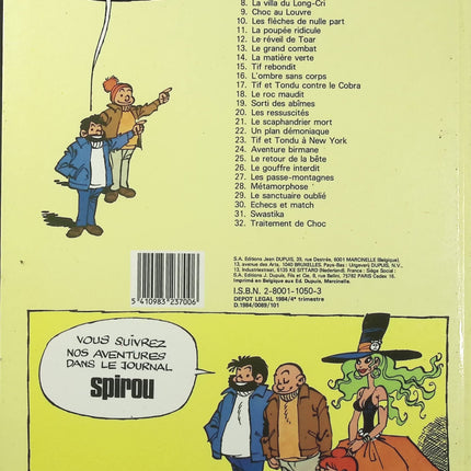 Tif et Tondu Tome 3 Oscar et ses mystères – Will et Desprechins – BD franco-belge d’aventure, enquête et suspense - Livre BD