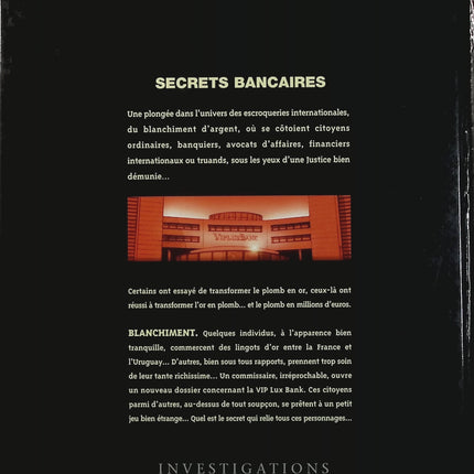 Secrets Bancaires Tome 2.1 Blanchiment – Philippe Richelle, Dominique Hé – BD polar financier et suspense - Livre BD