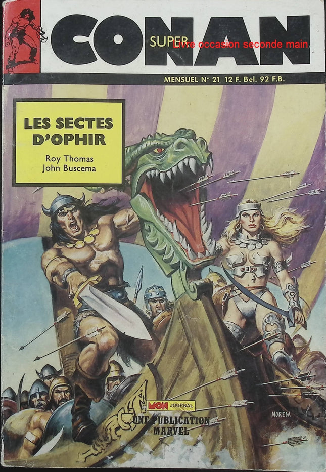 Super Conan N°21 – Mon Journal – Publication Marvel – Comics Conan vintage d’occasion - Livre BD