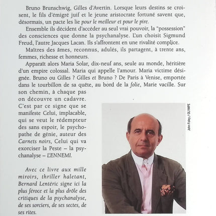 Ennemi - Bernard Lenteric - livre