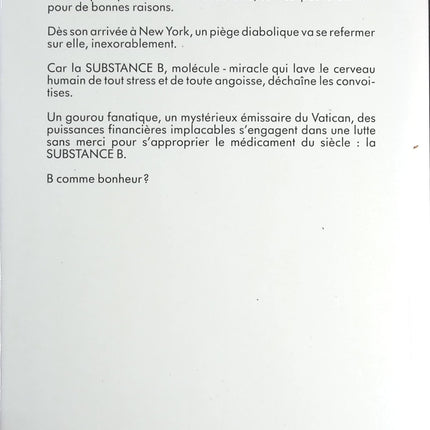 Substance B - Bernard Lenteric - livre