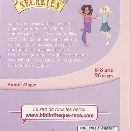 Princesses Secrètes Tome 1 – Bibliothèque Rose Le Pendentif enchanté – Roman jeunesse féerique, magie et aventures de princesses - Livre