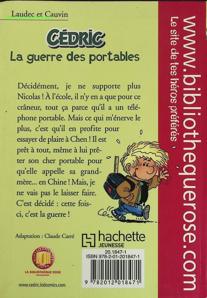 Cédric Tome 22 - La Guerre Des Portables - Bibliothèque Rose - livre