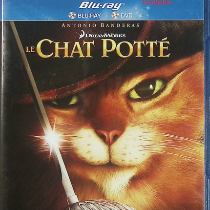 Le Chat Potté – Antonio Banderas – Combo Blu-ray + DVD occasion – Film d’animation DreamWorks - Blu-ray