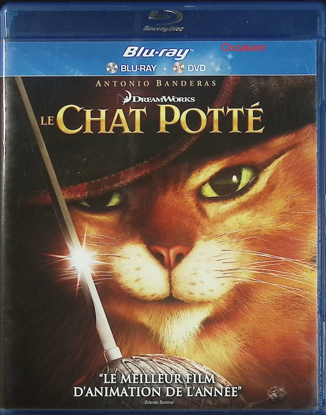 Le Chat Potté – Antonio Banderas – Combo Blu-ray + DVD occasion – Film d’animation DreamWorks - Blu-ray