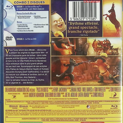 Le Chat Potté – Antonio Banderas – Combo Blu-ray + DVD occasion – Film d’animation DreamWorks - Blu-ray