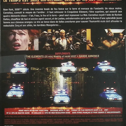 Le Cinquième Élément – Bruce Willis – Blu-ray occasion – Film culte science-fiction Luc Besson - Blu-ray