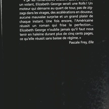 Le meurtre de la falaise - Elizabeth George - livre