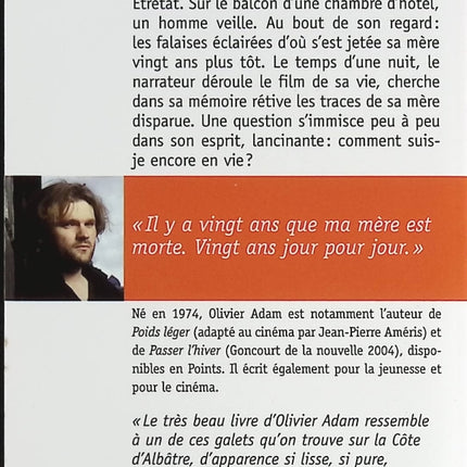 Falaises - Olivier Adam - livre