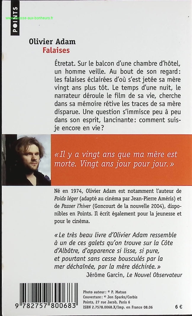 Cliffs - Olivier Adam - book