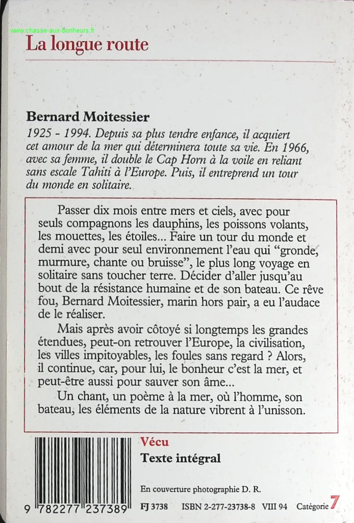 The Long Road. Alone Between Seas and Skies - Bernard Moitessier - book