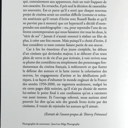 Mémoires interrompus - Bertrand Tavernier - livre