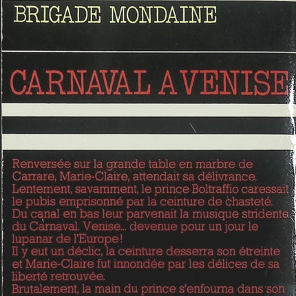 Carnaval à Venise - Brigade mondaine n°50 - Michel Brice - Roman policier d'occasion - Suspense et intrigue - Livre