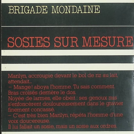 Sosies sur mesure - Brigade mondaine n°37 - Michel Brice - Roman policier d'occasion - Livre