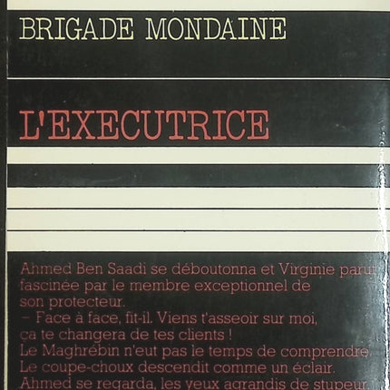 L'Exécutrice - Brigade mondaine n°32 - Michel Brice - Roman policier d'occasion - Livre
