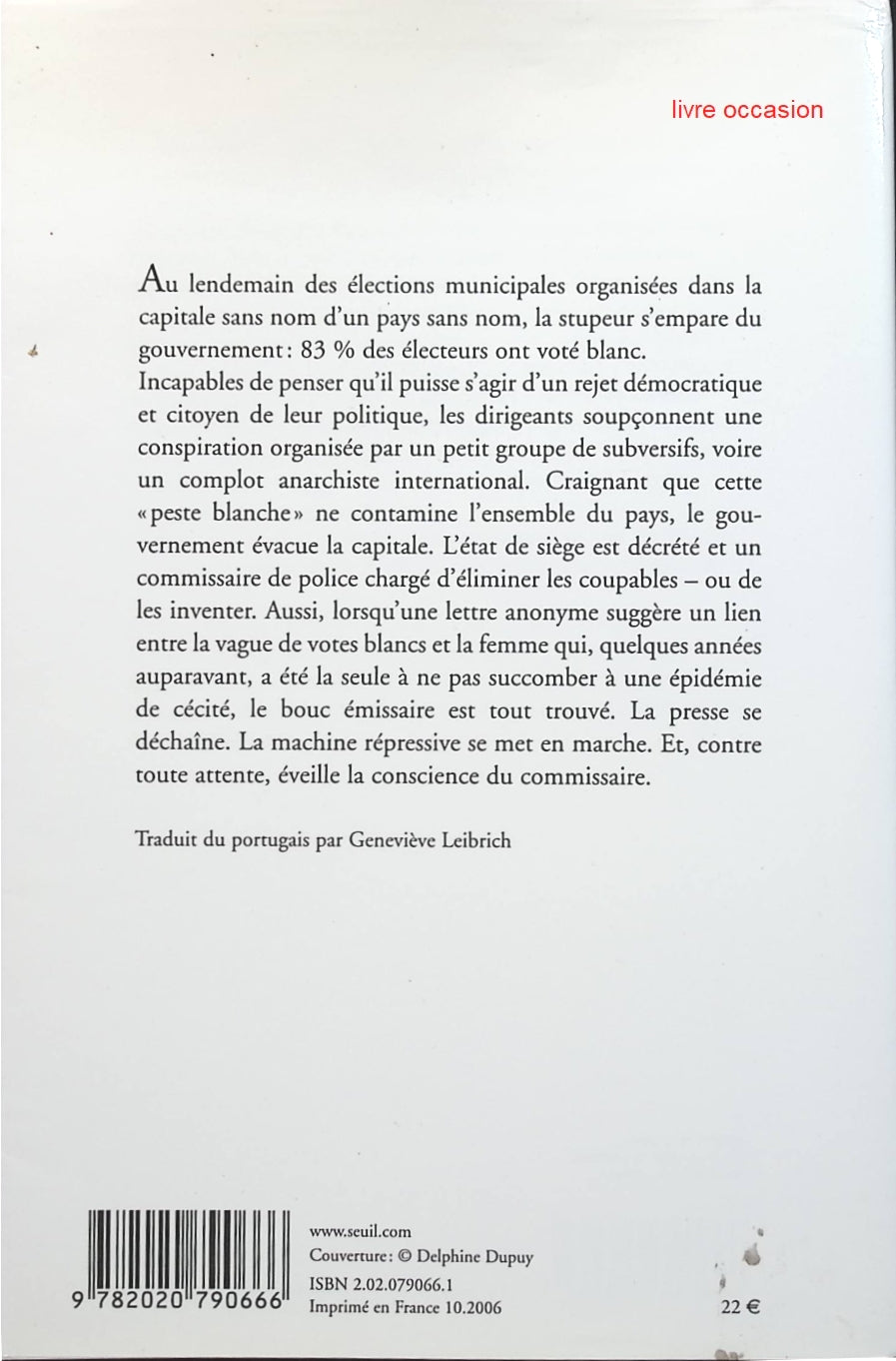 La lucidité - José Saramago - Livre