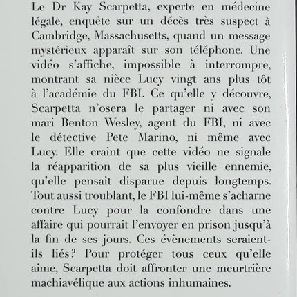 Inhumaine – Patricia Cornwell – thriller médico-légal et enquête de Kay Scarpetta – livre d’occasion - Livre