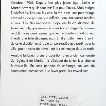 La Lettre à Émilie - René Barral - Livre