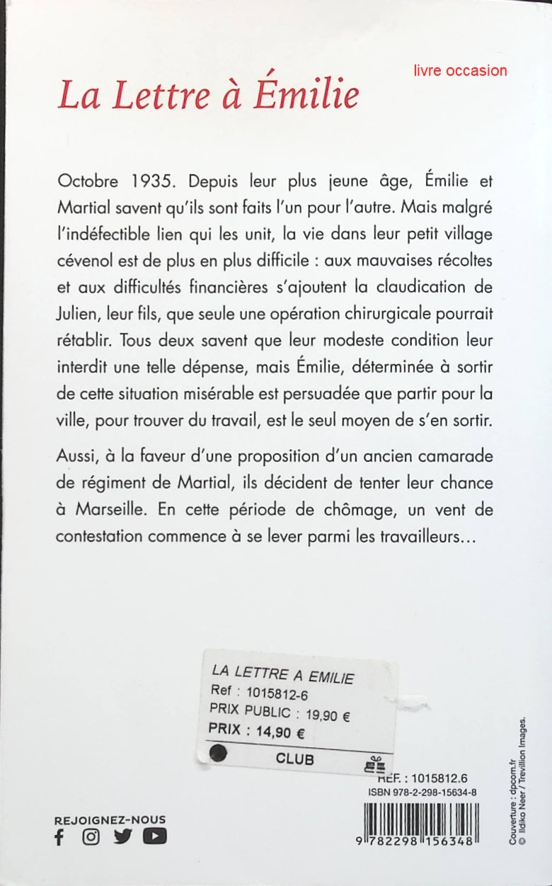 La Lettre à Émilie - René Barral - Livre